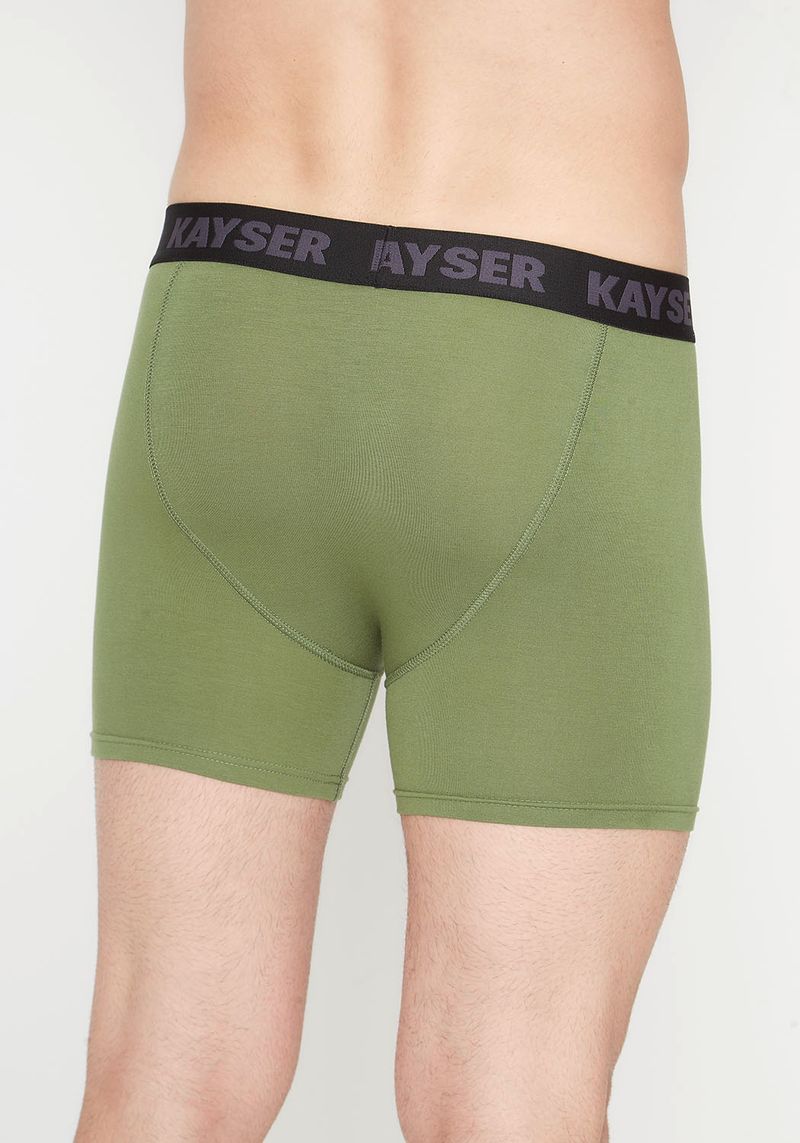 Boxer Largo De Fibra De Bambu Para Hombre En Verde