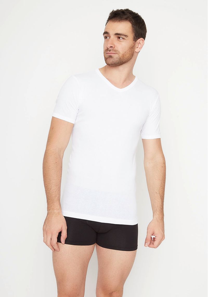 CAMISETA-MANGA-CORTA-ESCOTE-V-ALGODON-|-Kaysershop