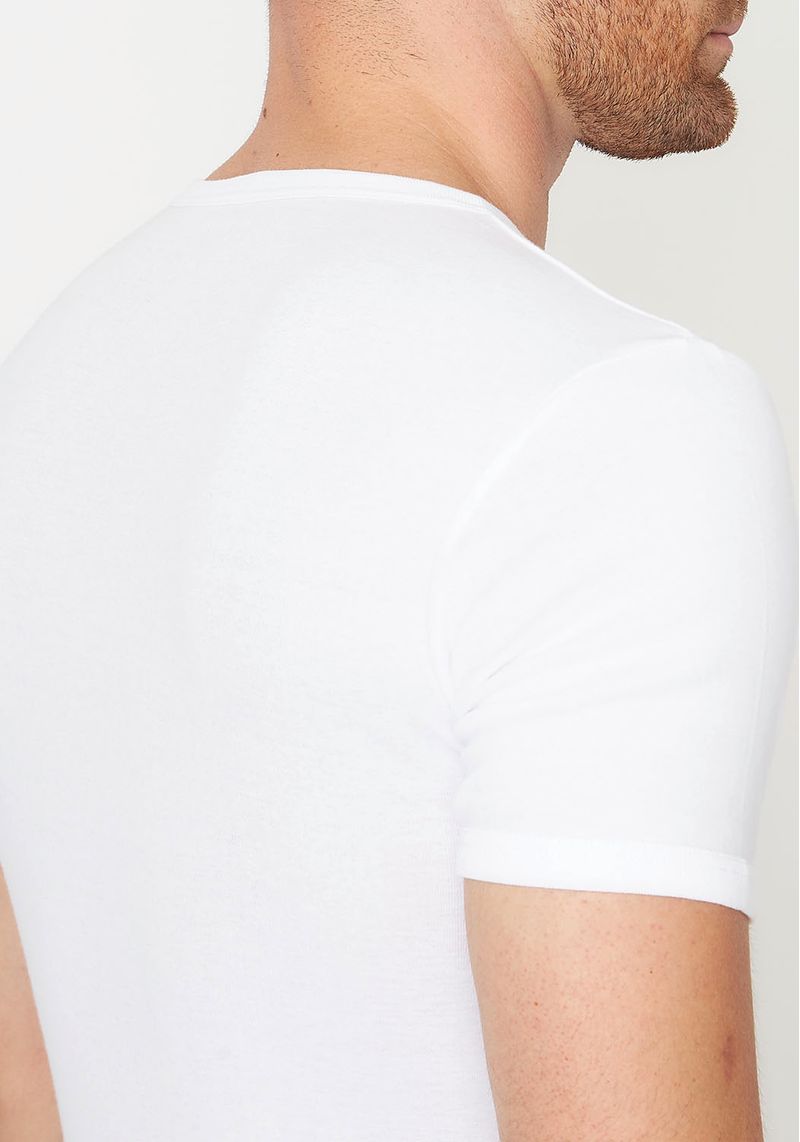 CAMISETA MANGA CORTA ESCOTE V ALGODON | Kaysershop