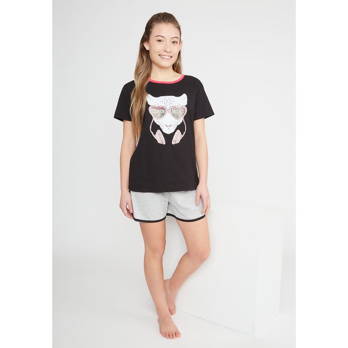 PIJAMA TEENS MUJER ALGODON
