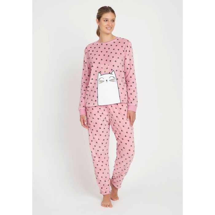 PIJAMA MUJER CORAL FLEECE