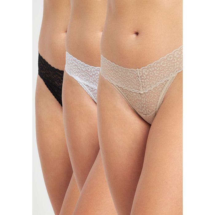 TRIPACK COLALESS ENCAJE